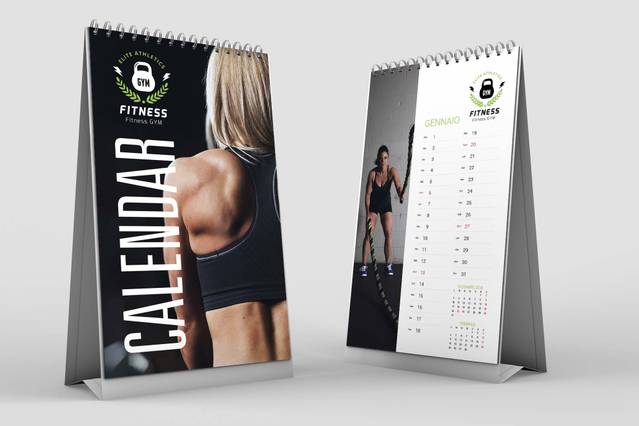 Online printing Desk Calendars - Customisable template: Are you looking for a Custom Desk Calendars? Entrust you to the online service of Sprint24: quality at small prices. Configure now your products!