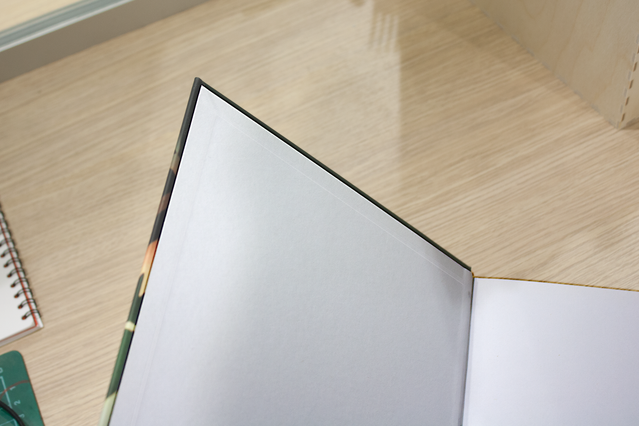 Uncoated white - Diablo 170 gr: White sheets placed at the beginning and at the end of the book used to mask the edges of the inner coating, they're used to ennoble the product.