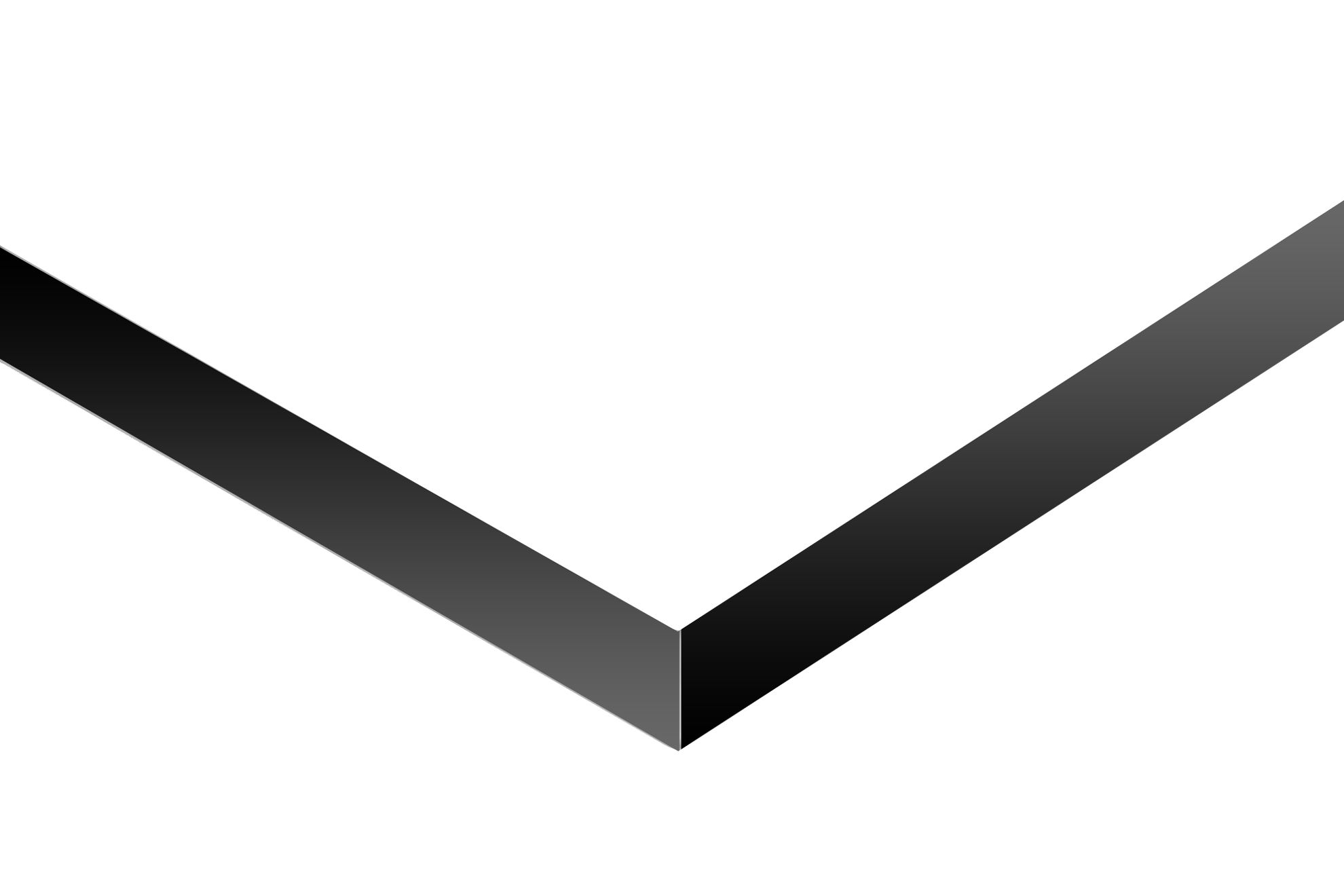 Black trim: Application of an adhesive border for the side finish of feather stratified sheets
