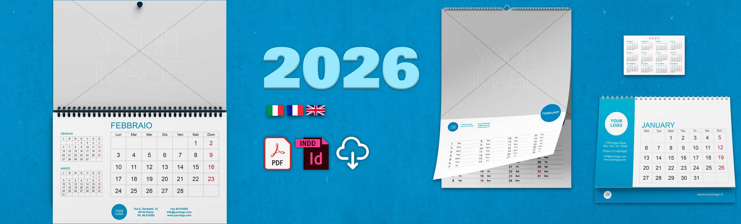 Customizable 2027 calendar. Download free templates for the creation of your custom calendars! Order your 2027 calendar with Sprint24!
