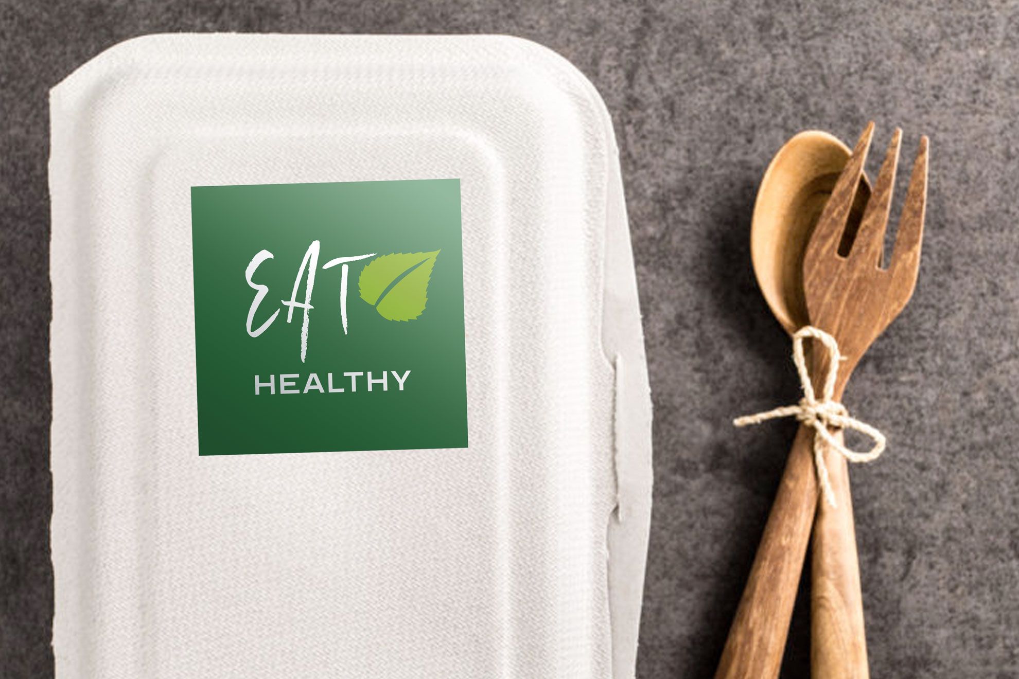 Square stickers are perfect for labeling food containers, branding takeout boxes, and creating custom product identifiers for restaurants and catering. This example showcases a professional green square sticker design applied to a white food container, demonstrating premium label quality and durability. Configure and print custom square stickers online with Sprint24 for affordable, high-quality l…