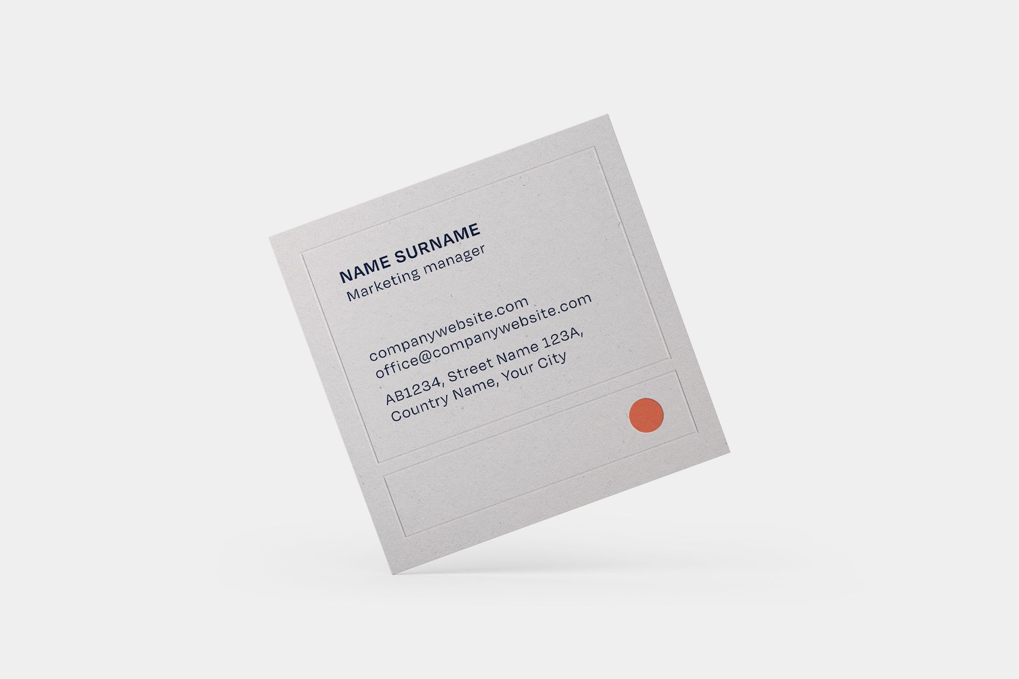 Elevate your professional presence with our square business card design featuring a modern layout and distinctive shape. This unique square format showcases your contact information elegantly while standing out from traditional rectangular cards. Ideal for marketing professionals, creatives, and entrepreneurs seeking an original way to make a lasting impression.