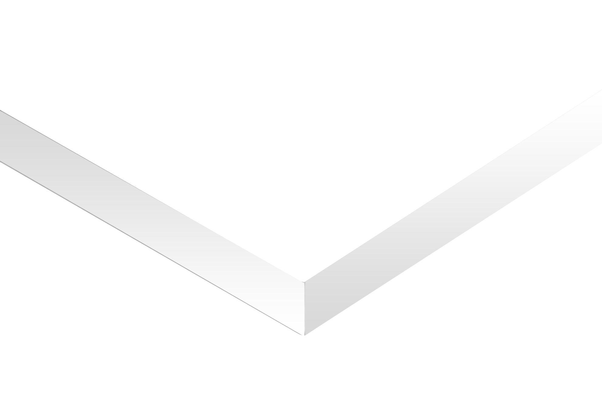 White trim: Application of an adhesive border for the side finish of feather stratified sheets
