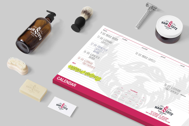 Branded custom planner displayed with cosmetic and merchandise items Custom branded planner for marketing campaigns and corporate gifts. Durable promotional Sprint24.