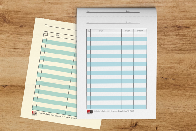Premium carbon copy paper notepads designed for order forms, invoices, and receipts. Each block features colored stripe patterns for easy organization and professional presentation. Perfect for businesses needing efficient, reliable duplicate copies during transactions.