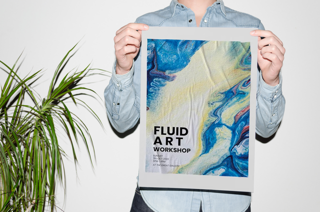 Create stunning custom posters with fluid art designs using Sprint24's online printing service. This high-quality printed poster showcases personalized artwork perfect for home décor, office displays, or creative projects. Order your custom-printed posters online and enjoy guaranteed quality with reliable delivery.