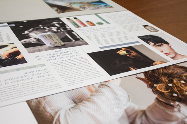 This flat-bound publication demonstrates the seamless open-page experience that flat binding provides. The flat opening allows full-bleed layouts and unobstructed viewing of photographs and content, making it ideal for high-quality portfolios and professional catalogs. Perfect for designers and businesses seeking elegant, durable binding solutions.