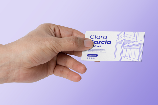 Professional architect business card featuring architectural sketches and modern design on premium cardstock. Ideal for architects and design professionals looking to create memorable first impressions with clients and industry partners.
