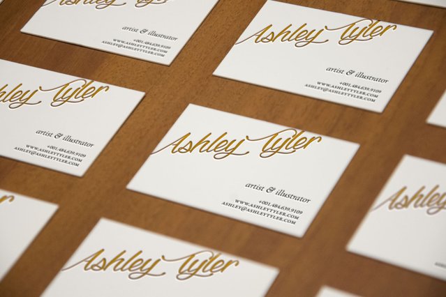 Premium letterpress business cards showcasing embossed relief text with distinctive tactile depth. This low relief letterpress technique creates elegant, professional stationery ideal for impactful first impressions with high-quality raised relief printing.