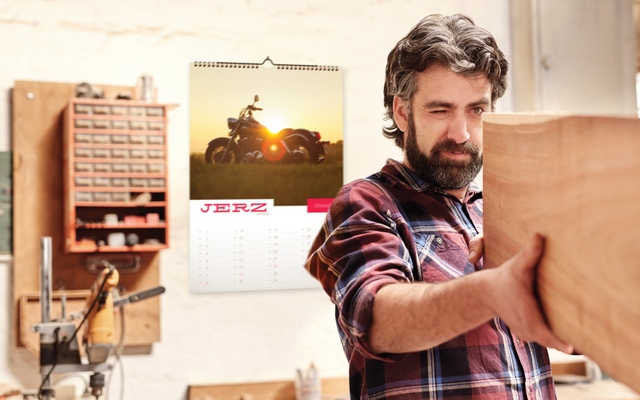 Transform your home office or workspace with a personalized wall calendar featuring your own photos and designs. This high-quality, durable custom calendar keeps you organized while adding personal style to any room. Perfect for home offices, bedrooms, or professional spaces that need both functionality and visual appeal.