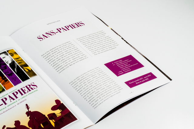 Professional example of metal stitch binding applied to high-quality custom publications. This magazine features vibrant magenta branded pages with expertly executed metal stitch binding that ensures durability and a premium finish. Ideal showcase of quality print design for magazines, brochures, and professionally bound publications.