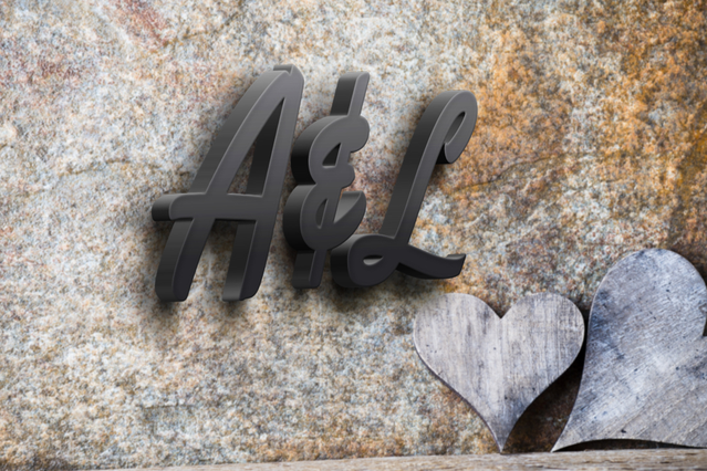 Our 3D initials bring dimensional elegance to wedding invitations and decorations. Metallic letter designs like these shown here add sophisticated personalization to your special event. Customize your own 3D initials online with our printing service.