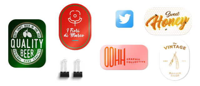 Vibrant collection of rounded corner stickers with custom designs for professional branding and product labeling. Sprint24's high-quality printed stickers feature precise rounded corners and vivid colors, perfect for packaging and promotional applications. Order your personalized rounded corner stickers with superior print quality.