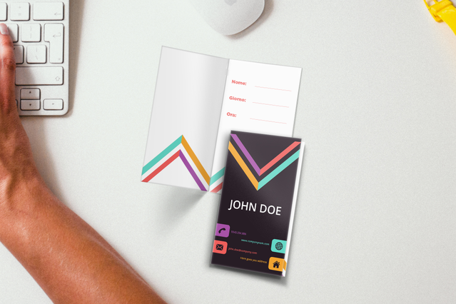 Custom appointment reminder cards featuring vibrant, colorful borders with personalized patient names and details. Designed for medical practices and healthcare professionals, these eye-catching cards help patients remember their visits and appointments with doctors and clinics.