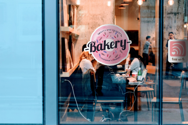 Showcase your business with custom glass stickers that instantly elevate your storefront appeal. Our high-quality, weather-resistant window decals are perfect for bakeries, cafes, retail shops, and offices looking to strengthen their brand presence. Design and print your own custom glass stickers online with Sprint24.