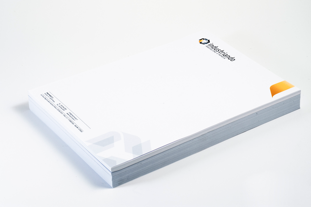 Premium white letterhead paper featuring pre-printed company header and contact information, ideal for professional business correspondence. Crafted from splendorgel extra white 100 gsm paper for superior quality and professional presentation. Perfect for companies, law offices, and corporate communications.