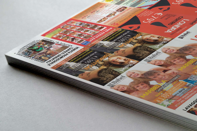 Small 32x44 machine sheets with ganged flyer and postcard designs for offset cutting. Batch print Sprint24.