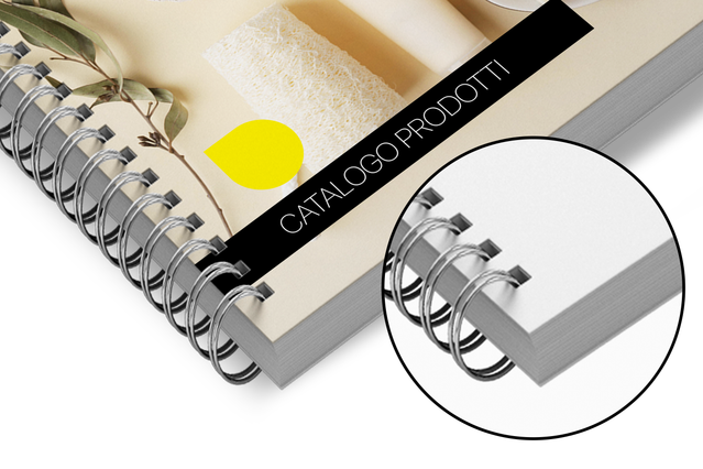 Spiral binding Online Custom UK: Are you looking for a spiral binding? Entrust you to the online service of Sprint24: quality at small prices. Configure now your products!