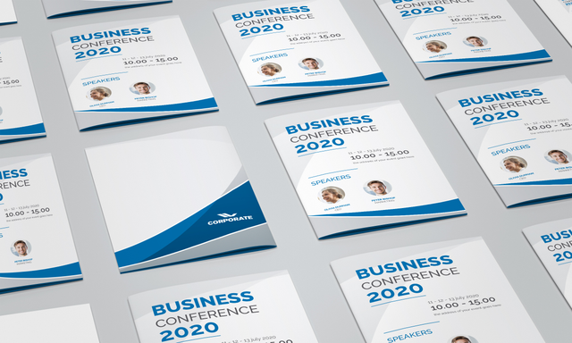 Stacked magazine prints with professional blue branding and design Affordable magazine printing samples for marketing campaigns and corporate publications. Sprint24.