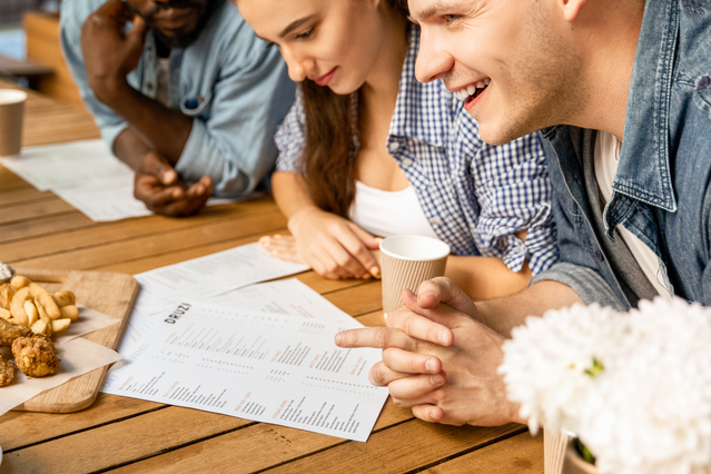 Collaborate with your team to design and review custom-printed menus that reflect your restaurant's unique brand. Sprint24's online menu printing transforms your creative vision into professional, high-quality menus with seamless ordering and unlimited customization. Create memorable dining experiences with printed menus that impress your customers.