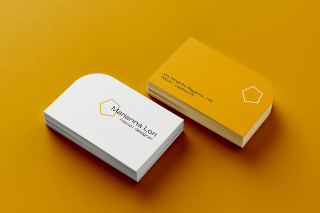 Custom die-cut business cards with unique geometric shapes showcase personalized branding solutions. These bespoke shaped prints are ideal for making a professional impression in networking and marketing initiatives. Sprint24 offers easy online ordering for high-quality custom-shaped prints with fast delivery and significant savings.