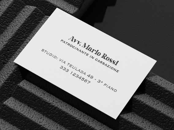 This embossed business card features professional hot foil stamping with raised, tactile lettering that creates an impressive impact. The relief stamping technique adds elegance and sophistication to your cards, perfect for business professionals and executives. Order your embossed cards online today and enjoy convenient, cost-effective printing with premium results.