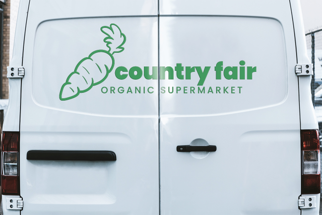 Professional pre-spaced van decals deliver immediate brand visibility on commercial vehicles. These precisely-aligned stickers transform your van into a mobile marketing asset with a polished, professional appearance. Perfect for organic supermarkets, local businesses, and any marketing strategy targeting road visibility.