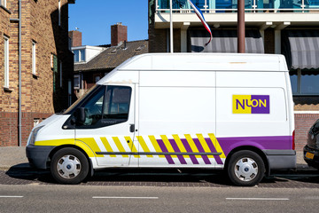 This custom van branding showcases how business stickers transform commercial vehicles into powerful marketing assets. The bold yellow, purple, and white design demonstrates the impact of professional vehicle wraps for brand visibility and company recognition. Order your custom business car stickers from Sprint24 to turn your fleet into mobile advertising that gets noticed.