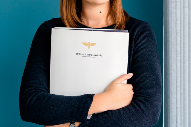 Premium printed report folder with custom branding and minimalist design, ideal for medical practices and healthcare professionals. Showcases professional document presentation and personalization options. High-quality finishing demonstrates the standards of custom-printed folders for medical referral management.