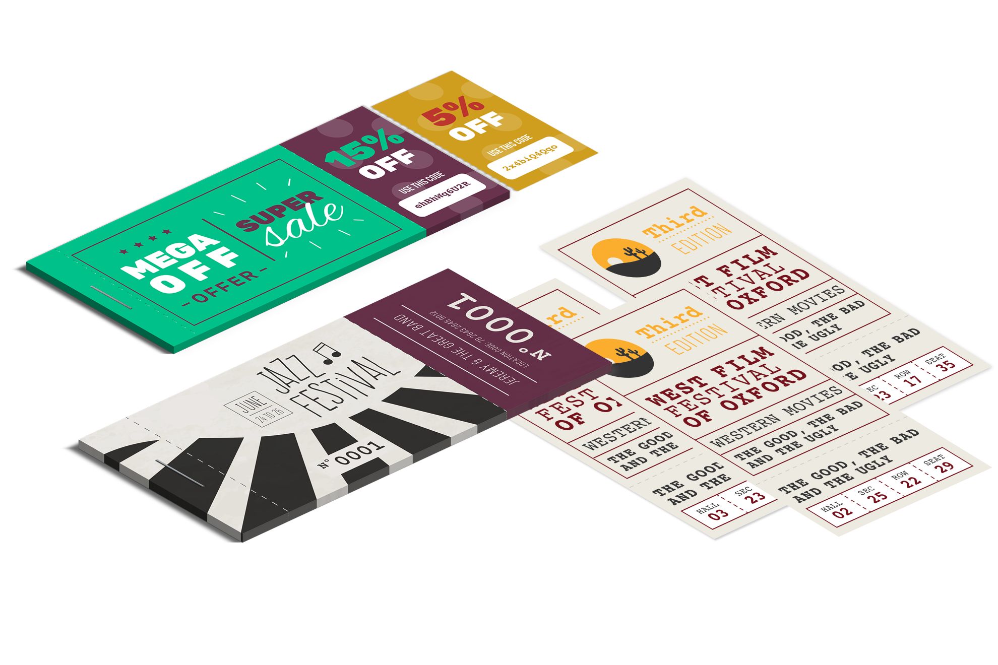 Customised Blocks and Numbered Tickets: High Quality Online Printing!: Customise and print online your bloks and numbered tickets on Sprint24: practical and of high quality, they will make your business more affective.