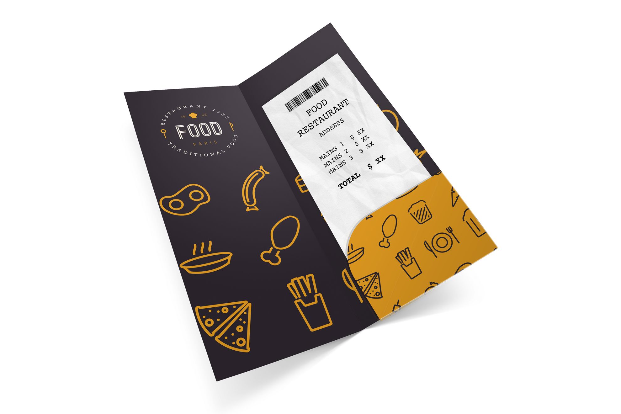 Customizable Bill holders with Pocket. Quality and affordable prices!: Customised bill holders with pocket with Sprint24. Save money with the online printing, without sacrificing quality!