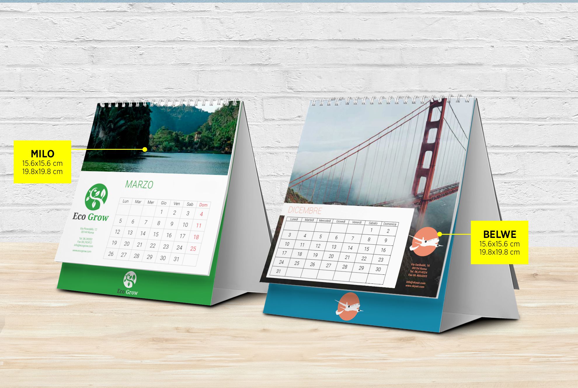 Online printing Desk Calendars - 7 sheets