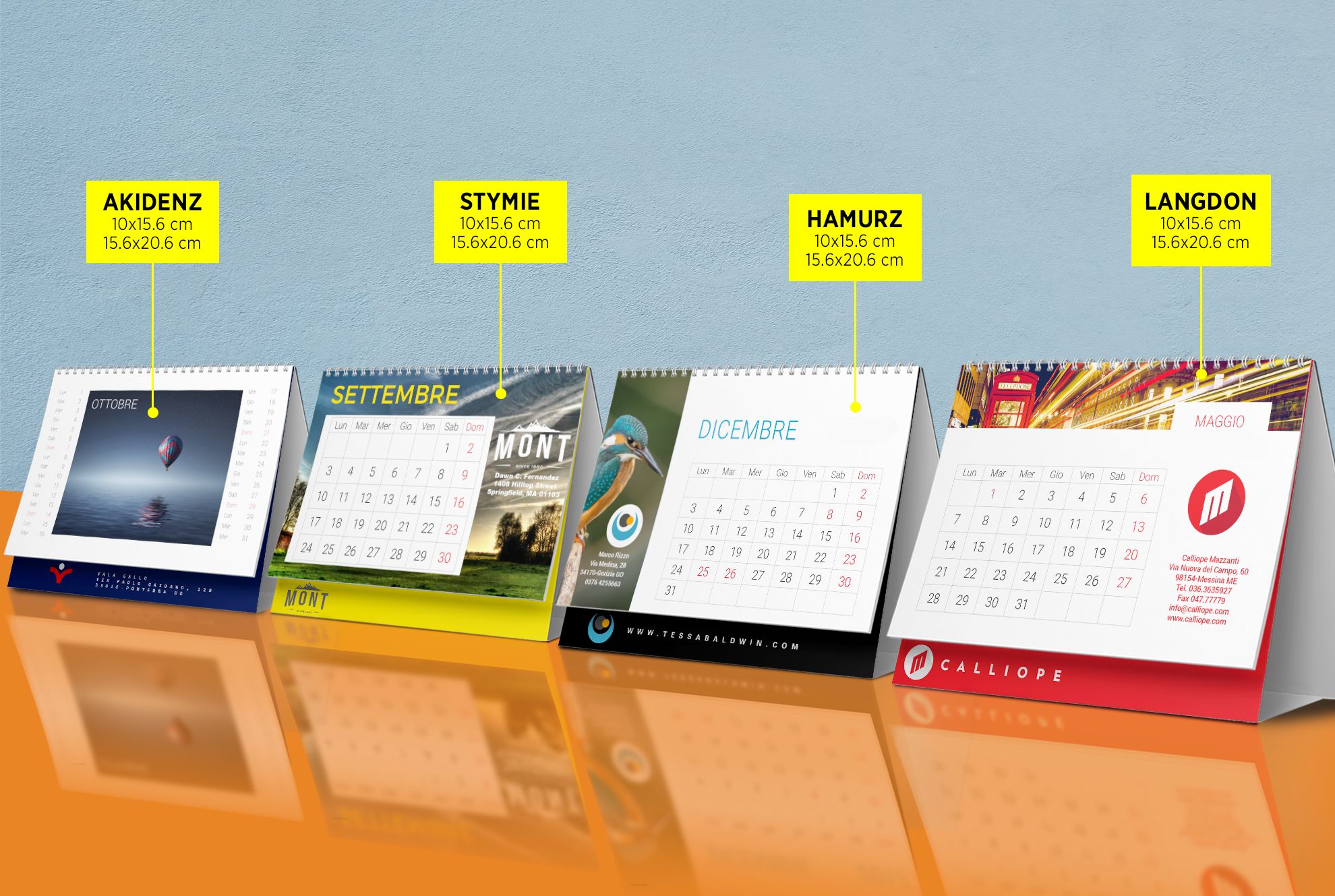 Online printing Desk Calendars - 7 sheets