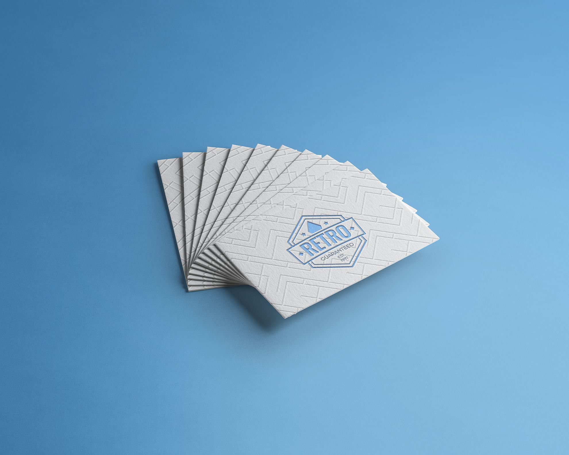 Online printing Letterpress cards with debossing
