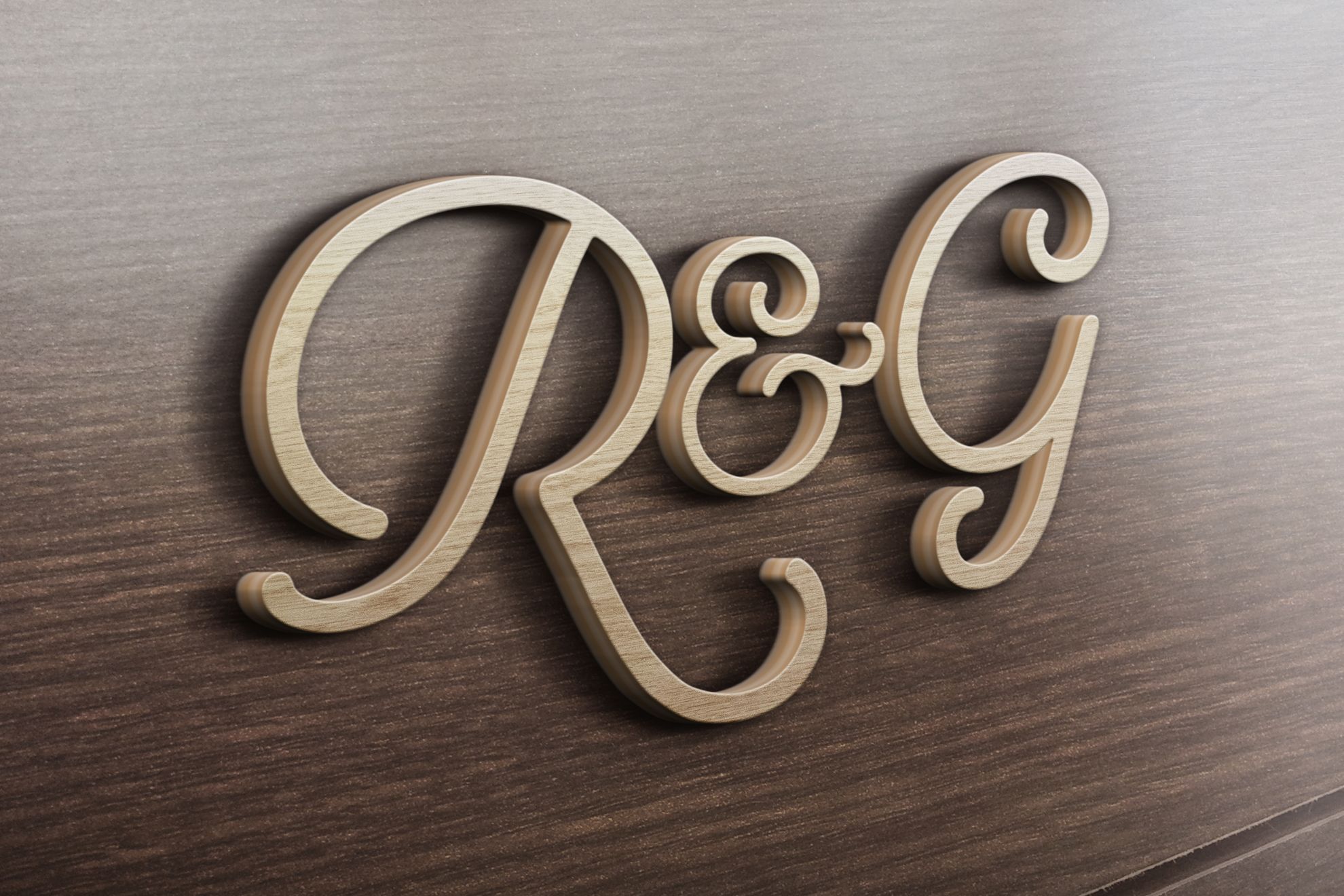 Online printing Wooden initials
