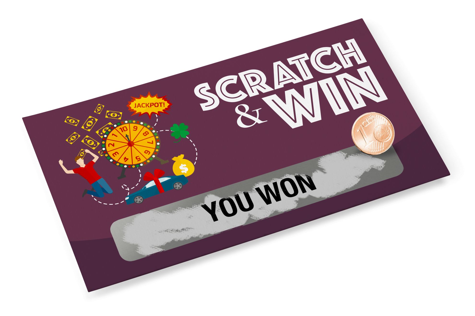 Scratch cards: Print online, it's better value for money!: Invent your promotion and make it original with a scratch card. With Sprint24 you can create scratch cards tailored to your marketing activities.