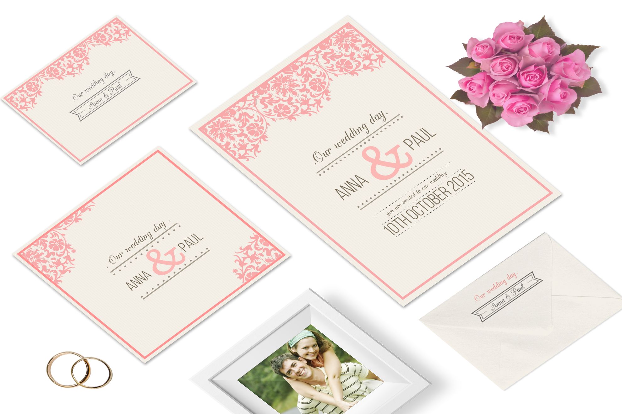 Print wedding booklets and invitations: Print booklets and wedding invitations in a few and simple clicks. Many kinds of customisation at your disposal with a click!