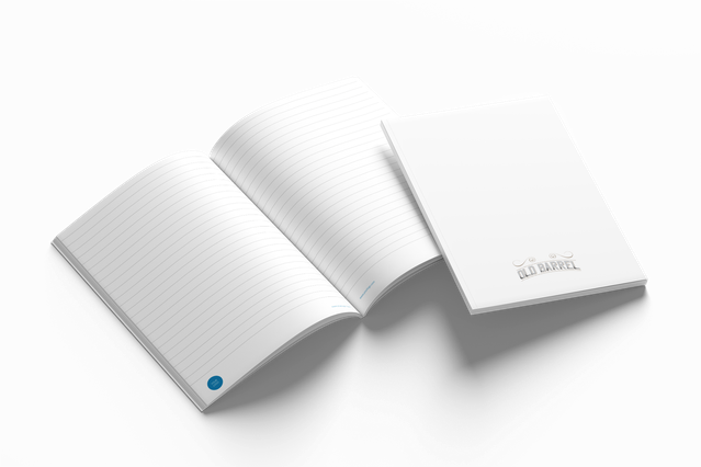 A4 Template Paperback Binding Notebooks: * From 16 to 32 sheets
* White, lined, squared or dotted pages
* A4 size