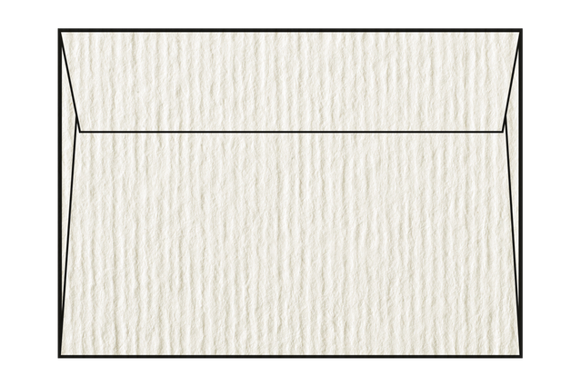 Acquerello: White, Ivory (no strip, square cut): 16.20x22.90 cm: Ivory natural paper made of FSC certified pure cellulose. Surface embossed with parallel lines. Producer: Fedrigoni