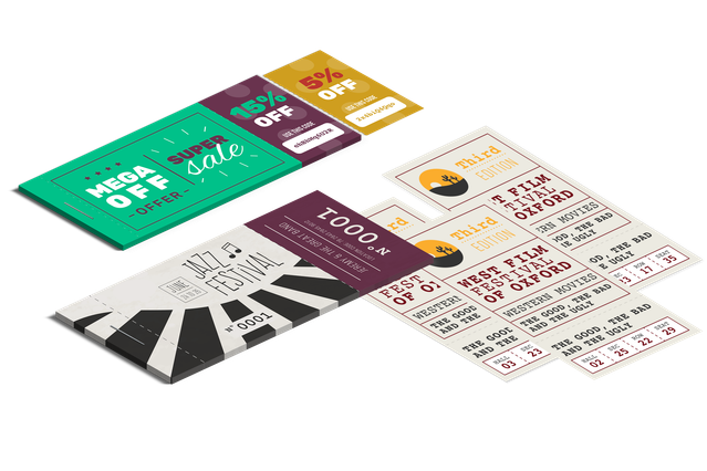 Customised Blocks and Numbered Tickets: High Quality Online Printing!: Customise and print online your bloks and numbered tickets on Sprint24: practical and of high quality, they will make your business more affective.