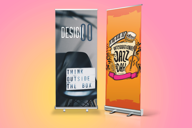 Custom Online Advertising Rollup Print: Print custom advertising rollups online with Sprint24! The online print shop that simplifies high-quality printing and guarantees certain deliveries.