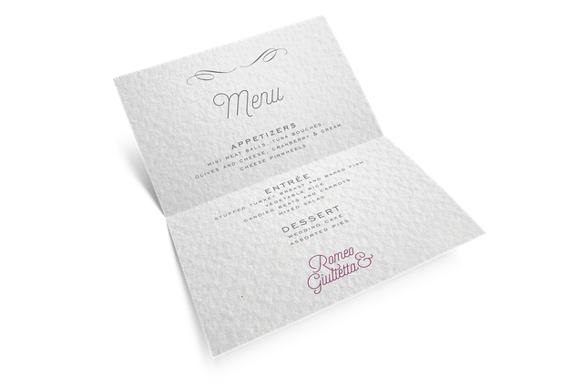 Restaurant menu: Print Online, it's worth it!: Make your wedding reception unique. Realise your customised restaurant menus with Sprint24.