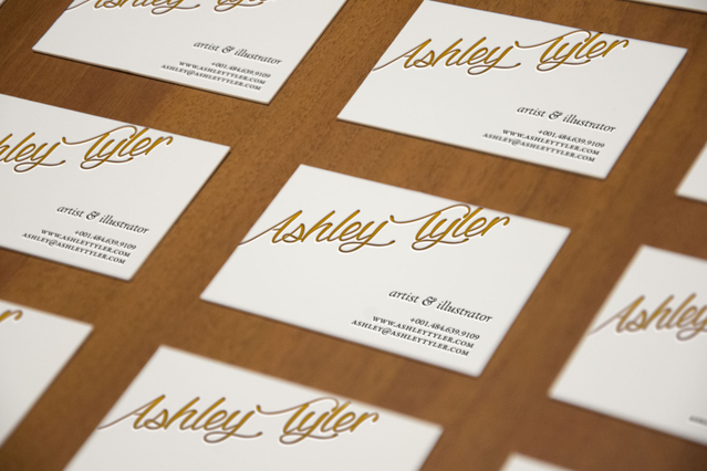 Online printing Letterpress Ashely: Are you looking for a letterpress business cards? Entrust you to the online service of Sprint24: quality at small prices. Configure now your products!