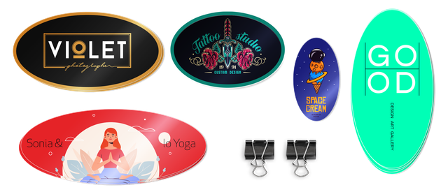 Oval Stickers: Printing Online Custom UK: Are you looking for a oval stickers? Entrust you to the online service of Sprint24: quality at small prices. Configure now your products!