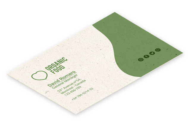 Print Recycled Paper Business Cards Online: Print business cards on 100% Recycled Paper. **Discover Sprint24's entire catalog** to find the products that best suit your needs.