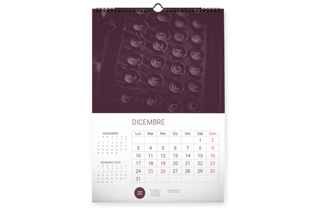 Wall Calendars - template 13 sheets: * More room to your creativity
* A certainly appreciated present!
* Customise it as you like