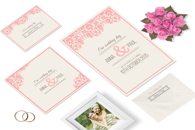 Print wedding booklets and invitations: Print booklets and wedding invitations in a few and simple clicks. Many kinds of customisation at your disposal with a click!