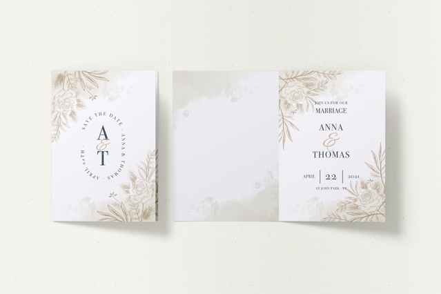 Wedding Invitations: Printing Custom Online UK: Are you looking for a personalized wedding invitations? Entrust you to the online service of Sprint24: quality at small prices. Configure now your products!